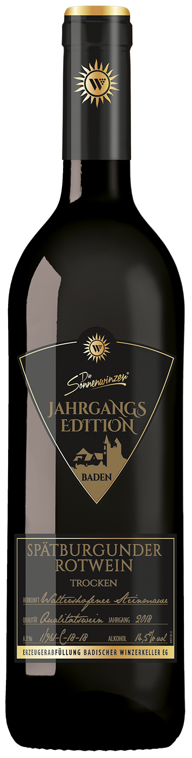 Die Sonnenwinzer Jahrgangsedition Spätburgunder Rotwein Qualitätswein trocken 0,75l