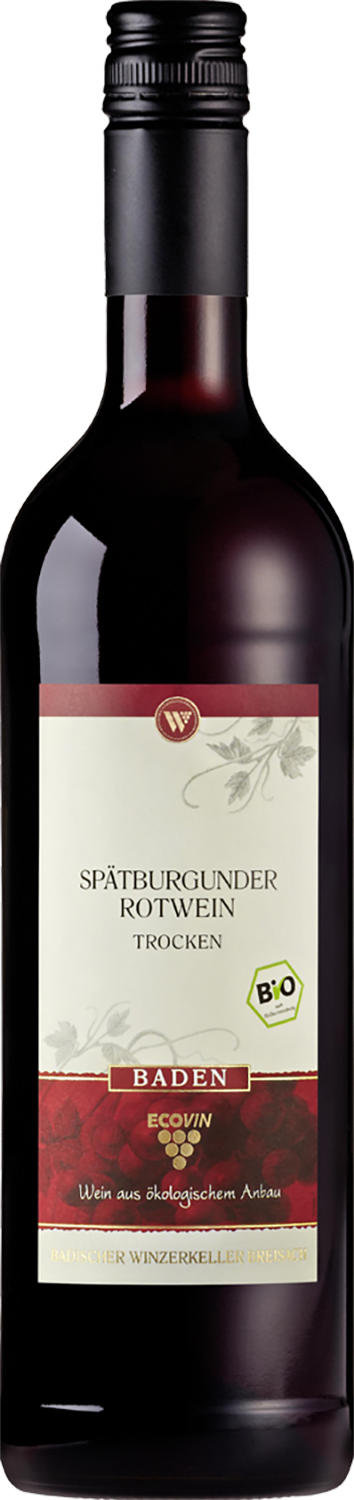 Ecovin Baden Spätburgunder Rotwein Qualitätswein trocken 0,75l DE-ÖKO-003