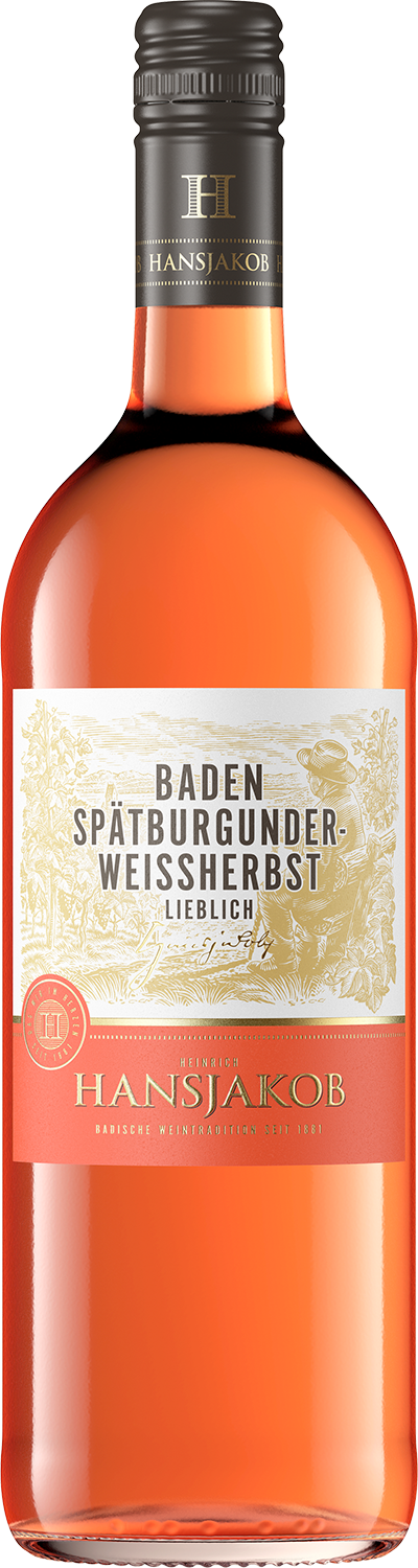 Heinrich Hansjakob Baden Spätburgunder Weissherbst Quelitätswein lieblich 1l