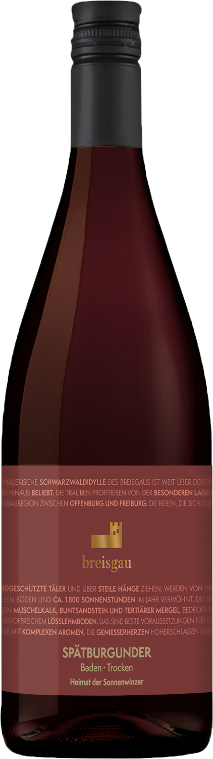 Breisgau Spätb. Rotwein Qualitätswein trocken 1,0 Ortswein Sonnengewächs