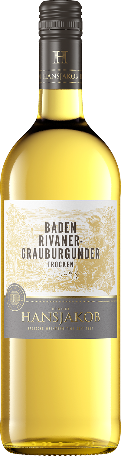 Heinrich Hansjakob Baden Rivaner-Grauburgunder Qualitäswein trocken 1l