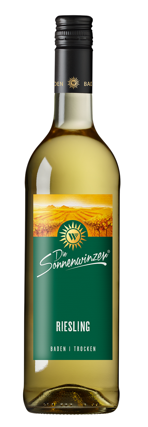 Die Sonnenwinzer Sonnenweine Riesling Qualitätswein trocken 0,75l